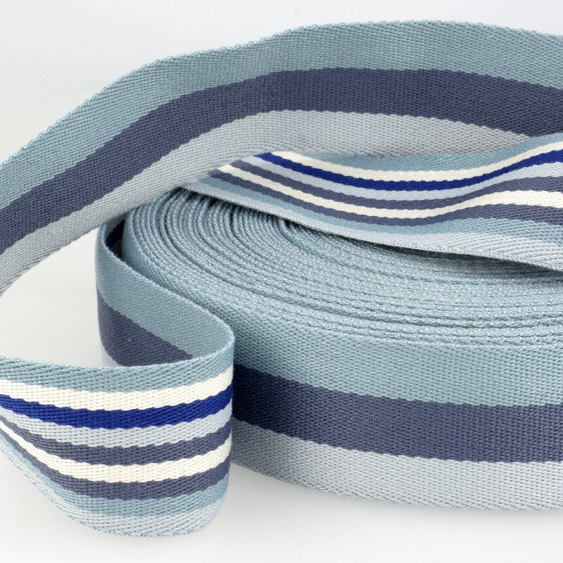 doppelseitiges Gurtband 40mm blau/weiss