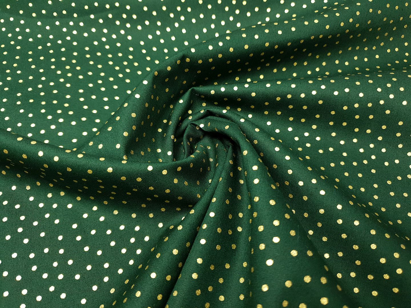 Dots dunkelgrün/gold