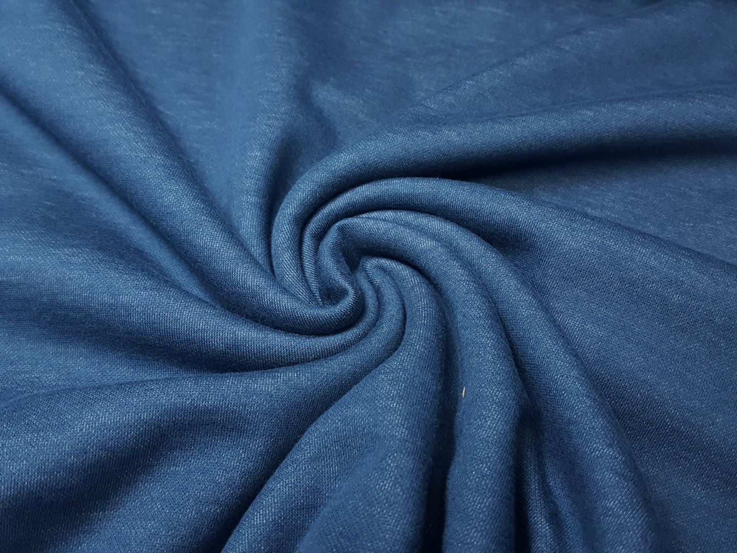 Doubleface Sweat jeansblau melange