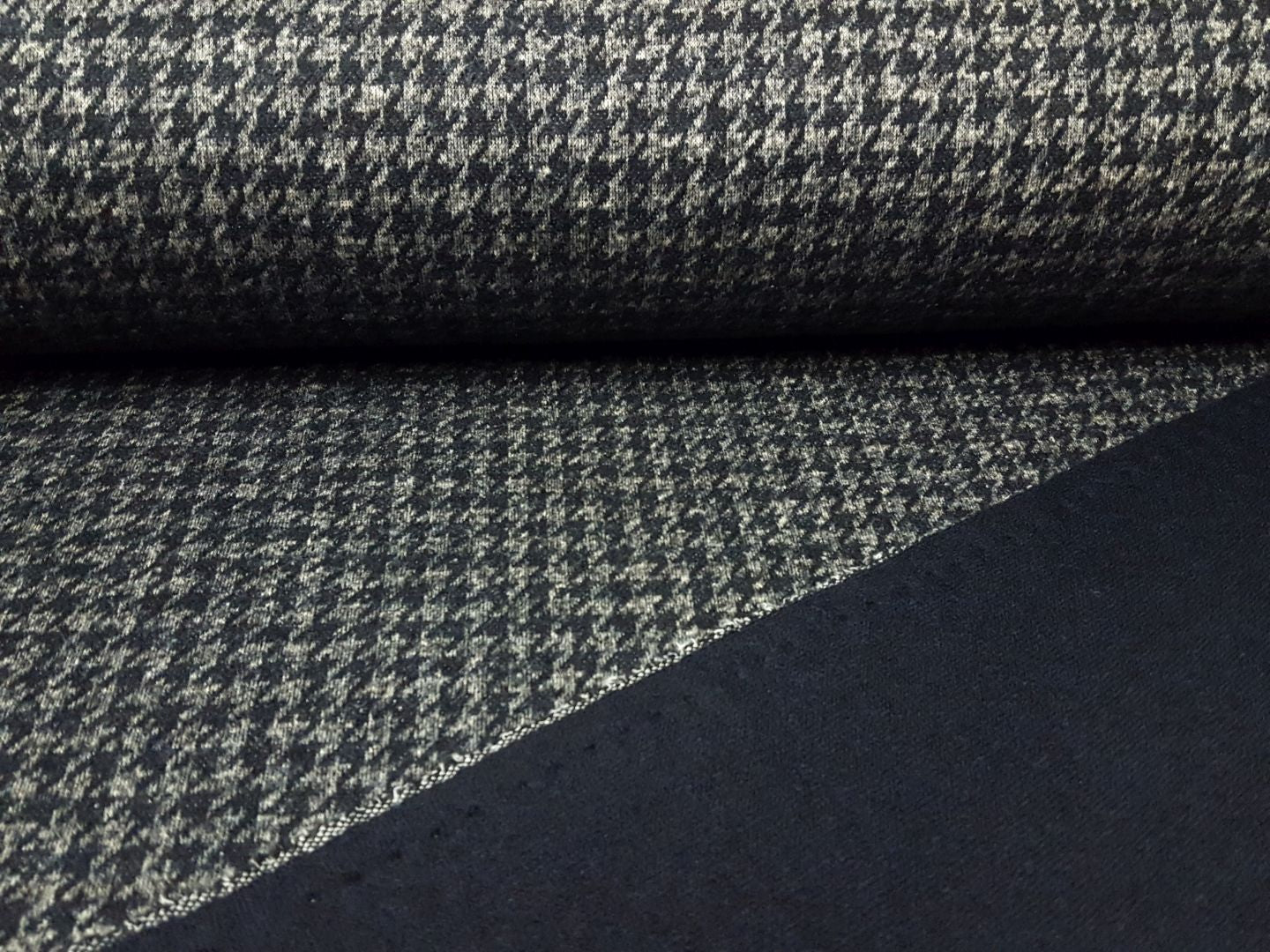 Doublefacejacquard Paul Nachtblau grau melange
