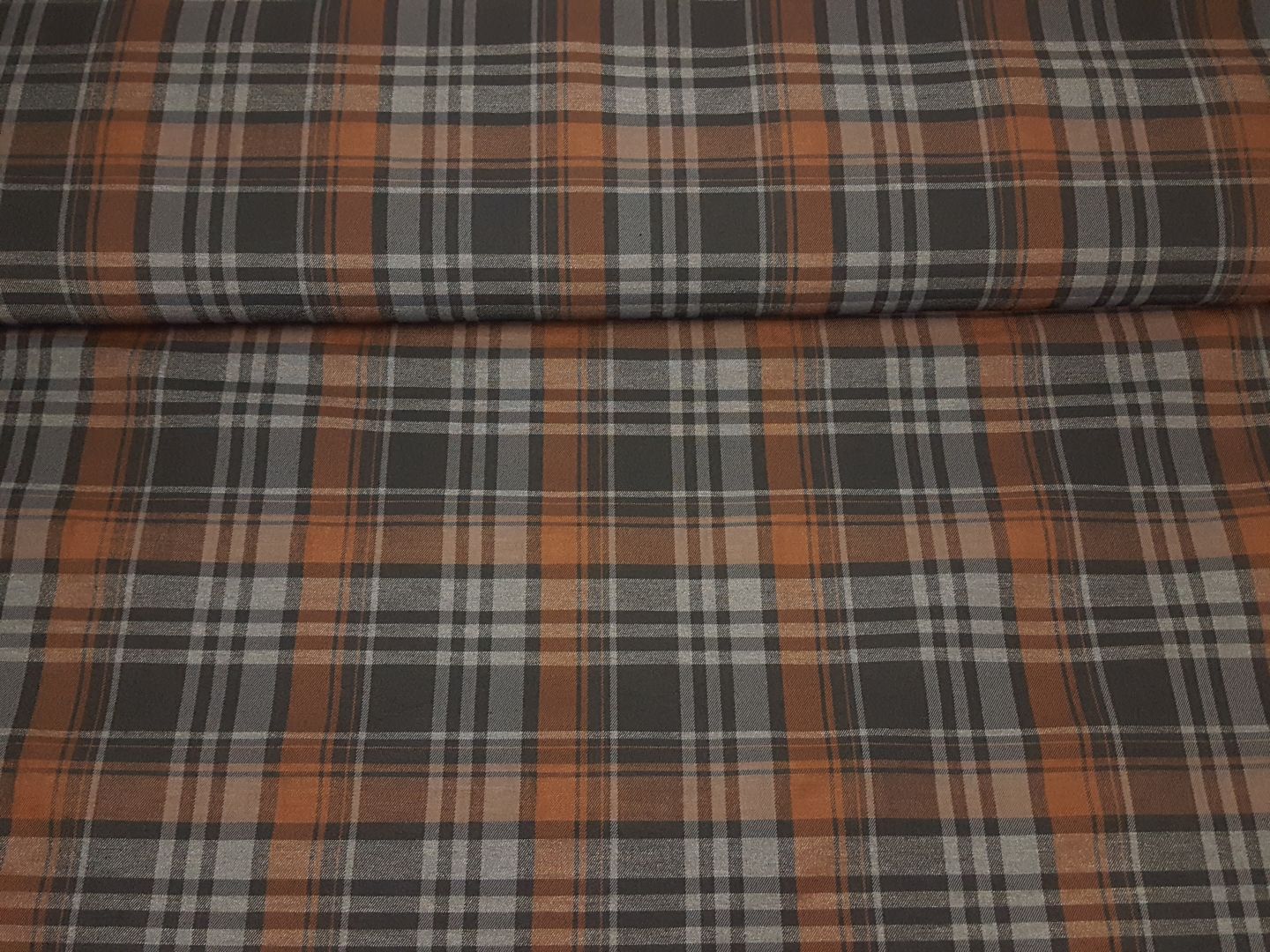 elast. Hosenstoff, Bengalin grau/schwarz/braun