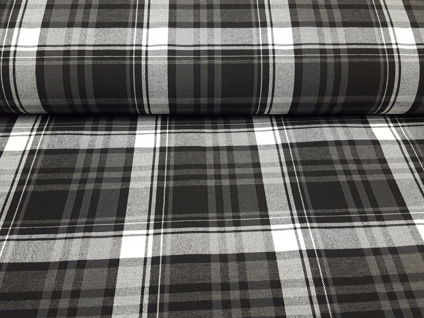elast. Hosenstoff, Bengalin schwarz/weiss