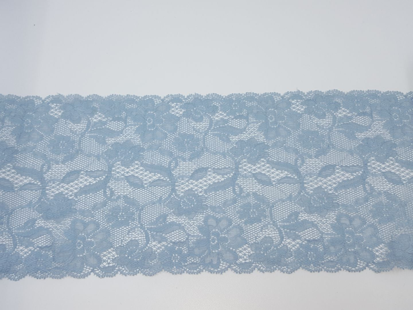elastische Spitze 160mm helles rauchblau