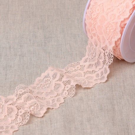 elastische Spitze 55mm lachs