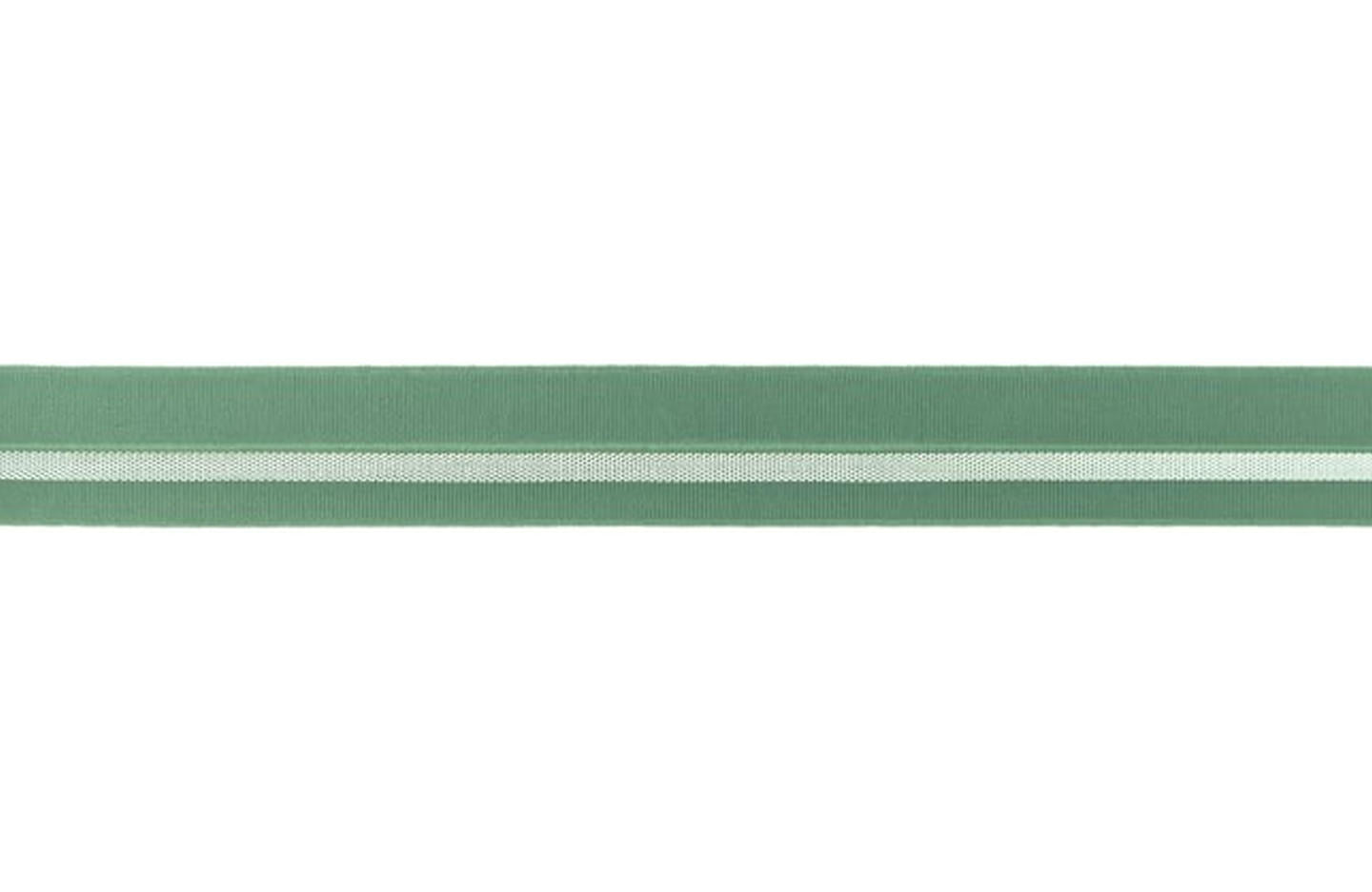 elastisches Einfassband Lurex Streifen altgrün