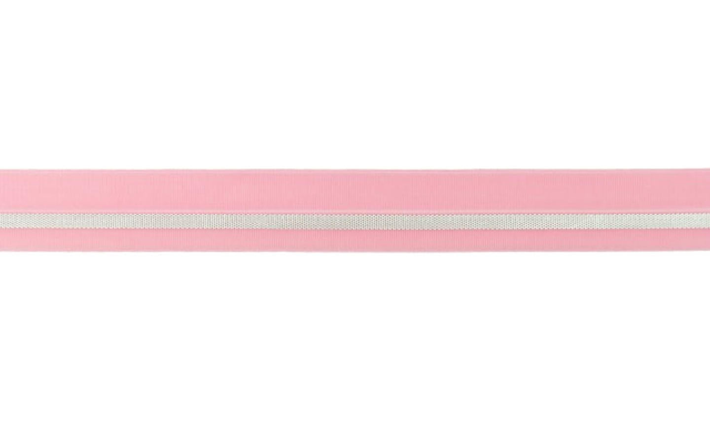 elastisches Einfassband Lurex Streifen rosa