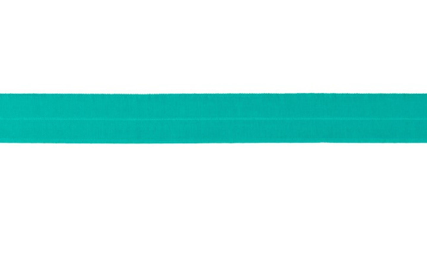 elastisches Einfassband uni matt türkis