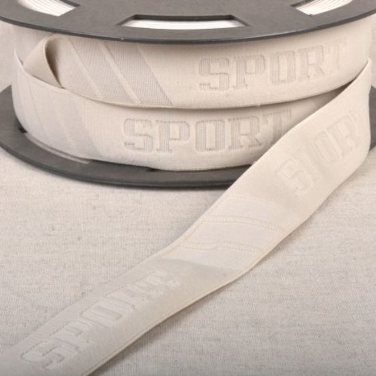 Elastisches Gummiband Sport 32mm beige