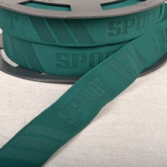 Elastisches Gummiband Sport 32mm flaschengrün