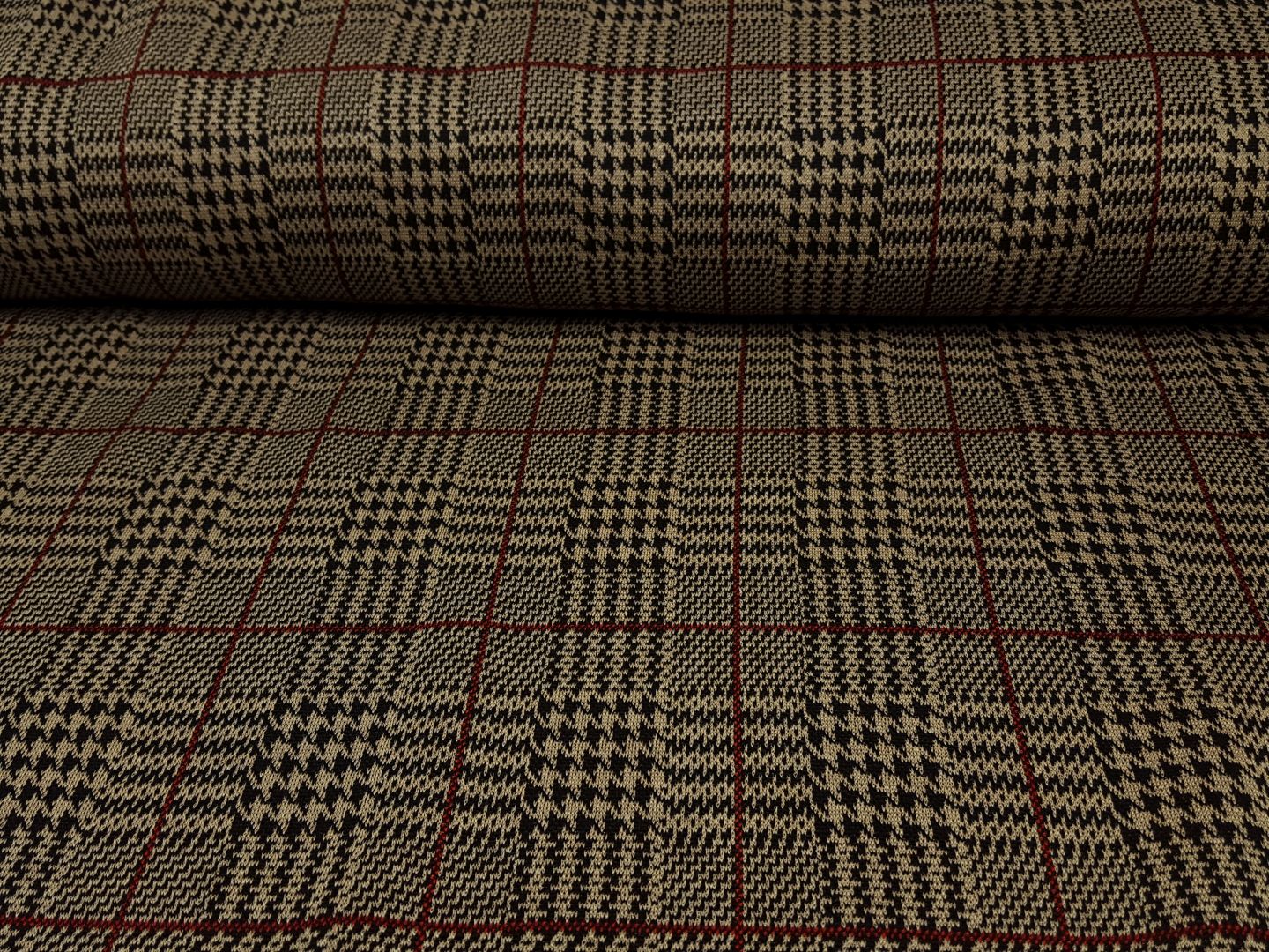 Elwin beige/schwarz/rot