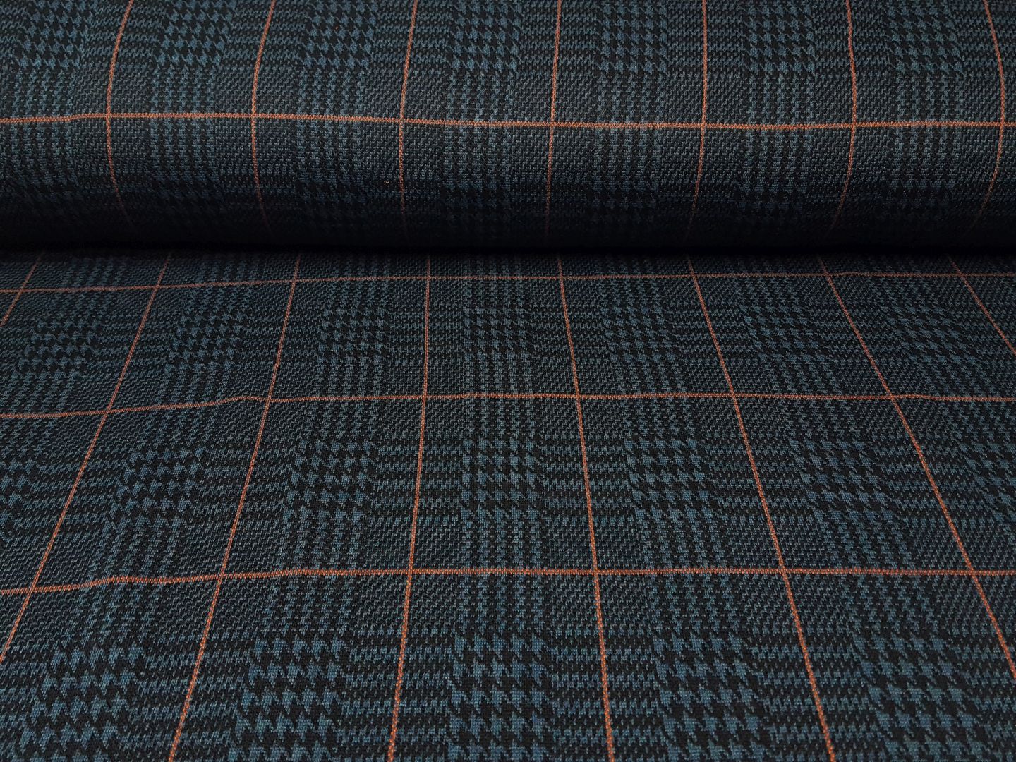 Elwin petrol/orange/schwarz
