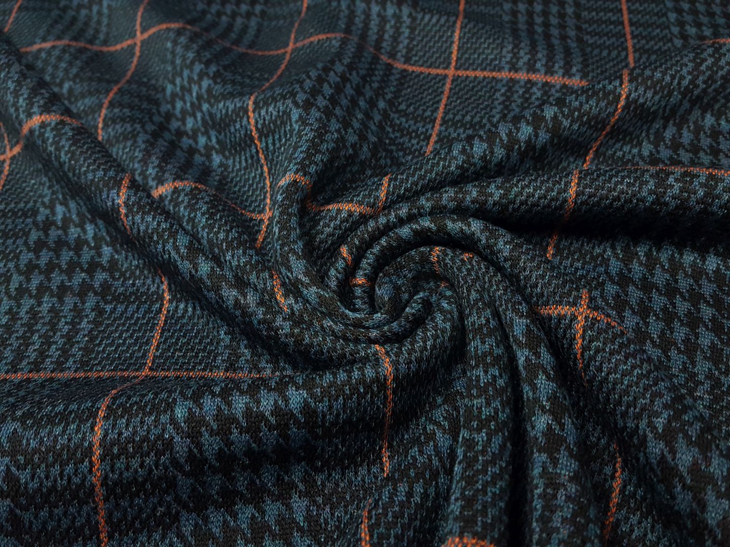 Elwin petrol/orange/schwarz