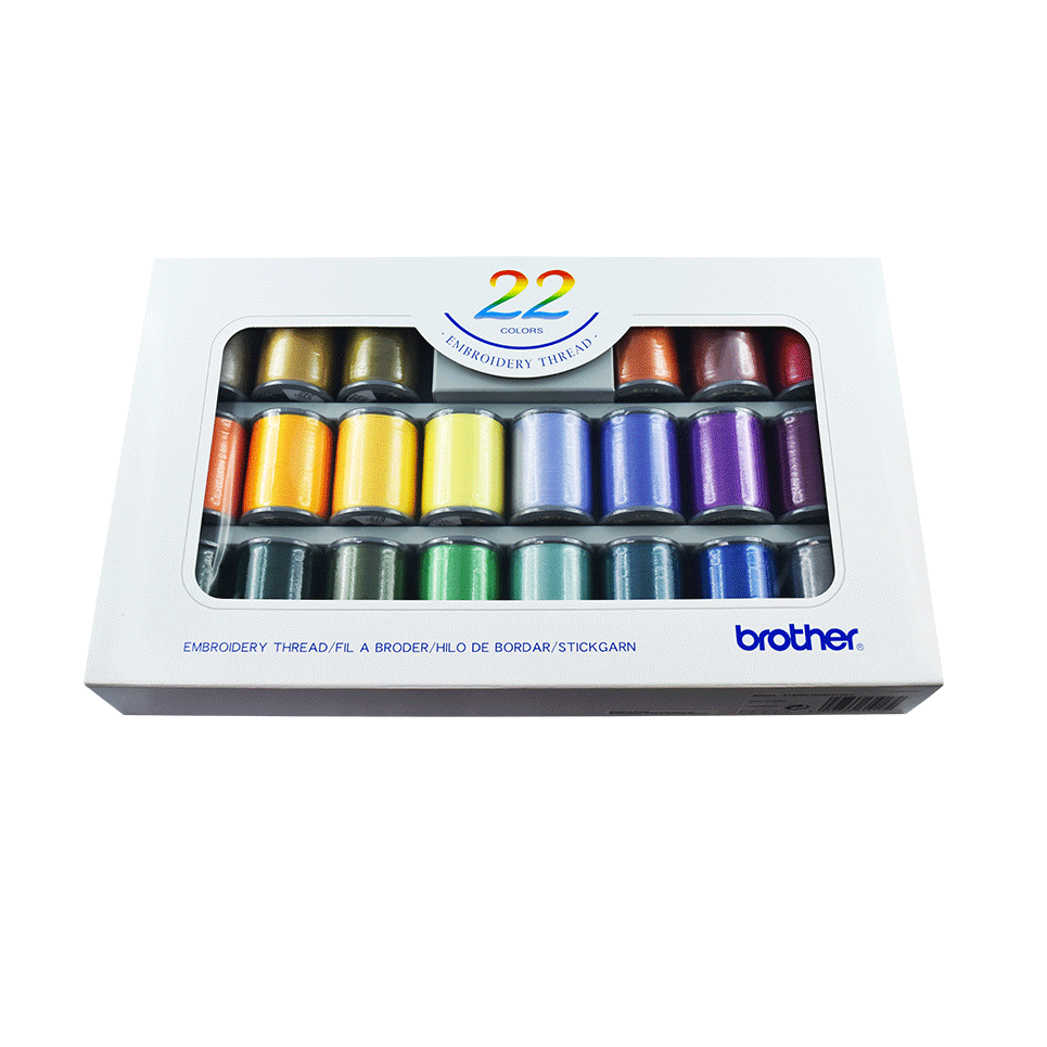 Brother Stickgarn-Set ETS22N – 22 Farben
