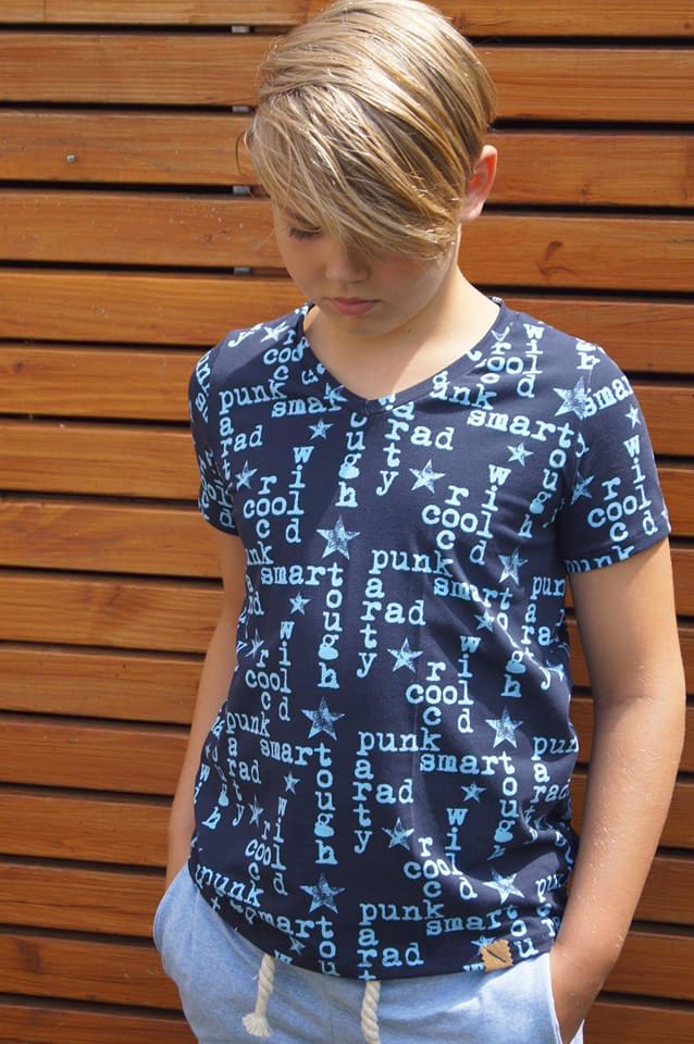 Papierschnittmuster Basicshirt Kinder von Fadenkäfer