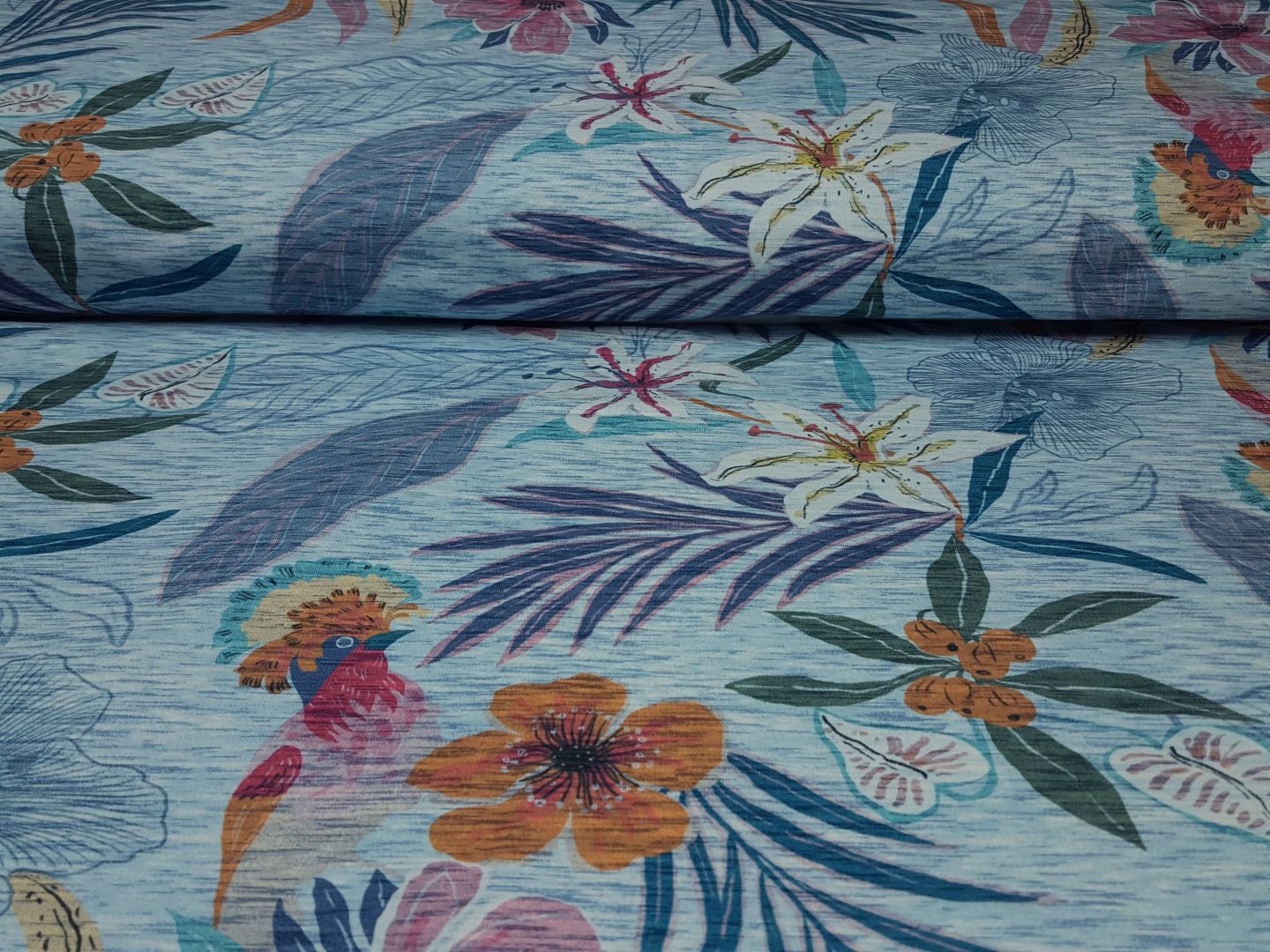 Faia Tropical hellgrau/bunt