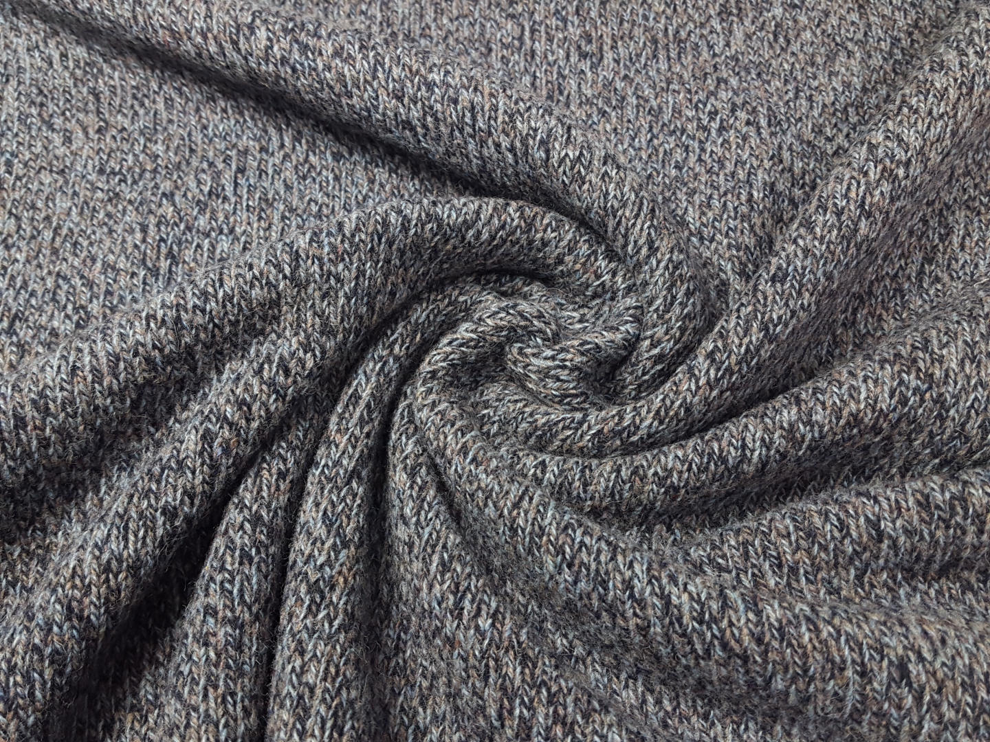 Falcade Alto Wollstrick grau/beige/blau meliert