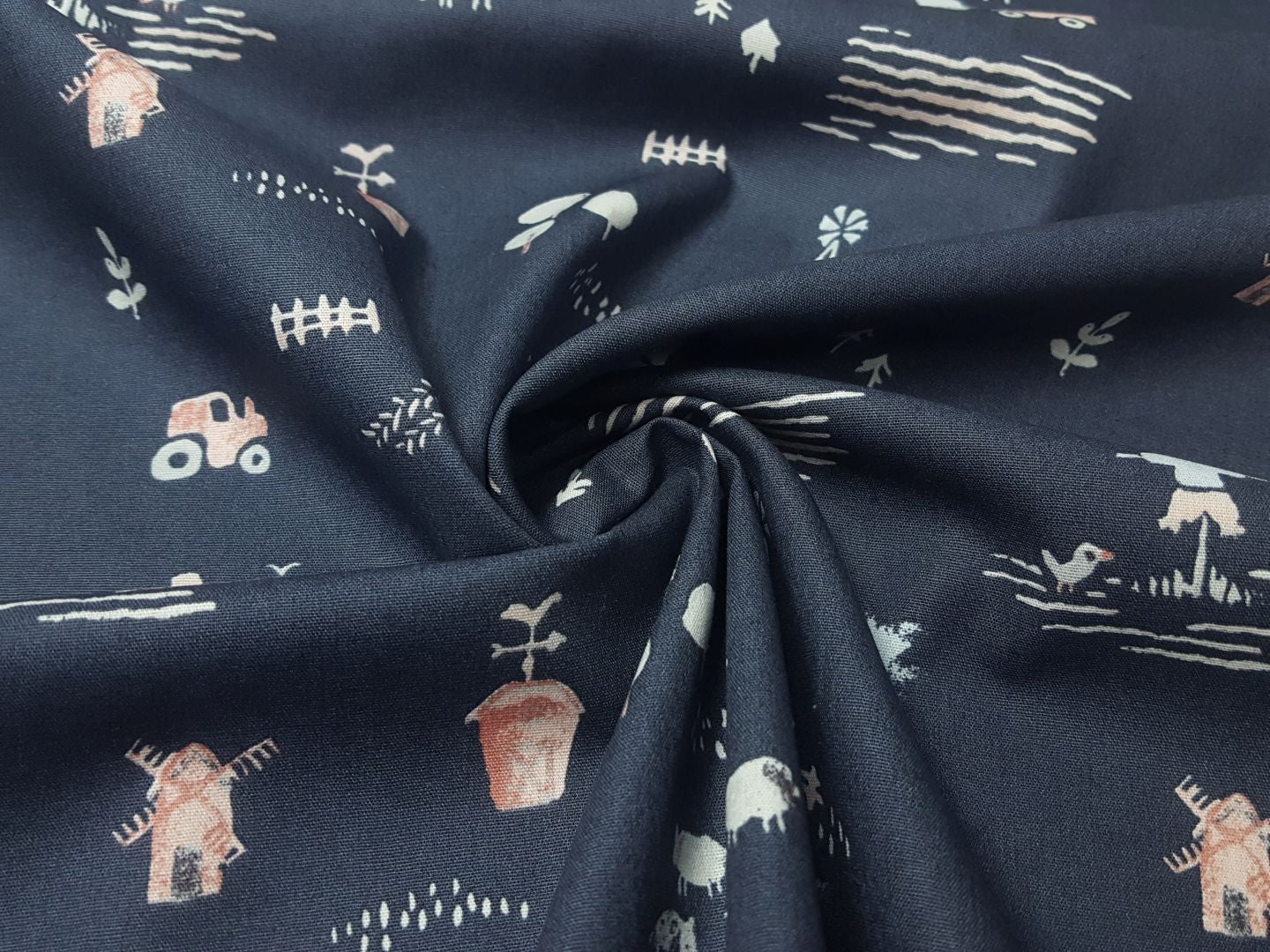 Farm Land navy/apricot