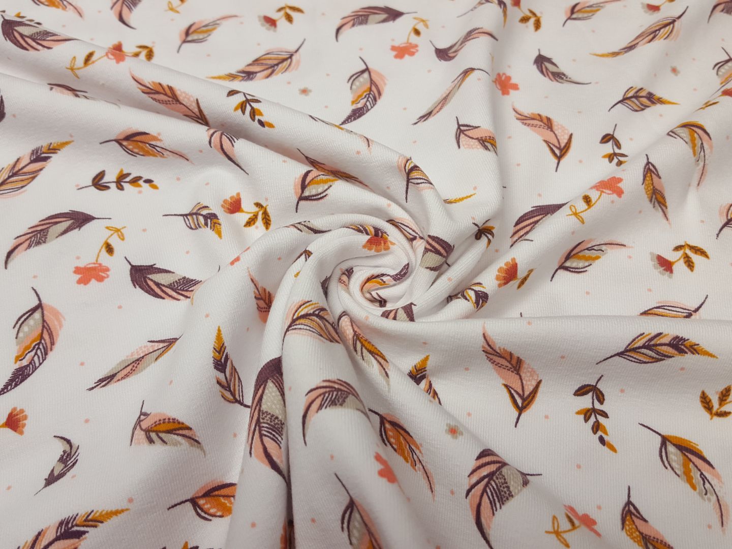 Feathers offwhite/korall/mauve/ocker