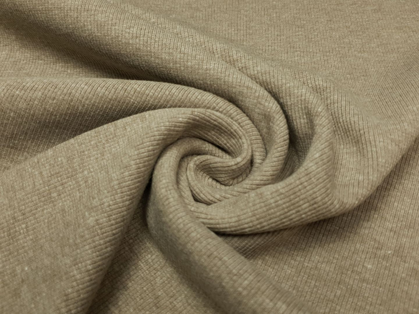 Feinripp Bündchen taupe melange