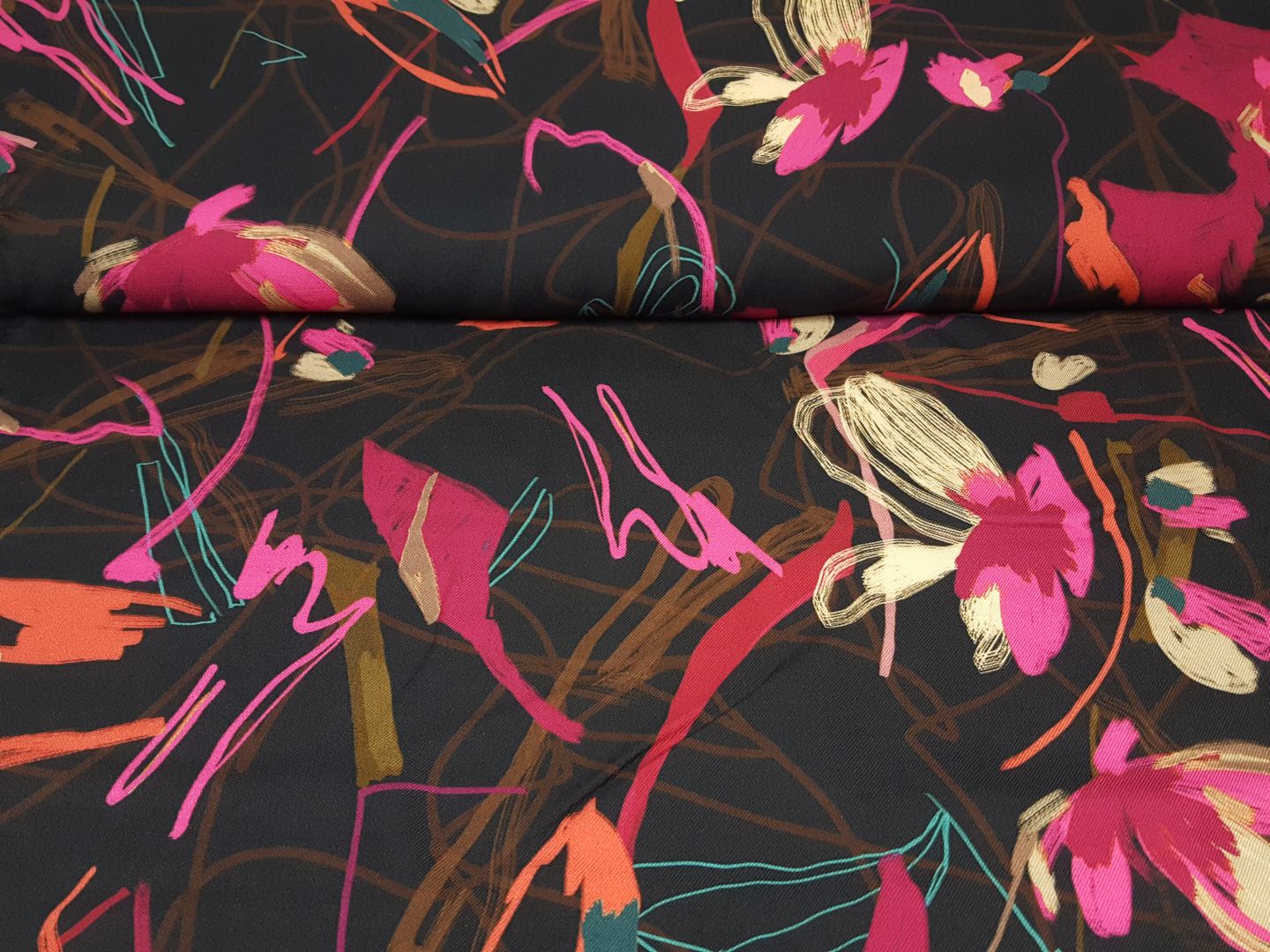 Feride schwarz/fuchsia/petrol