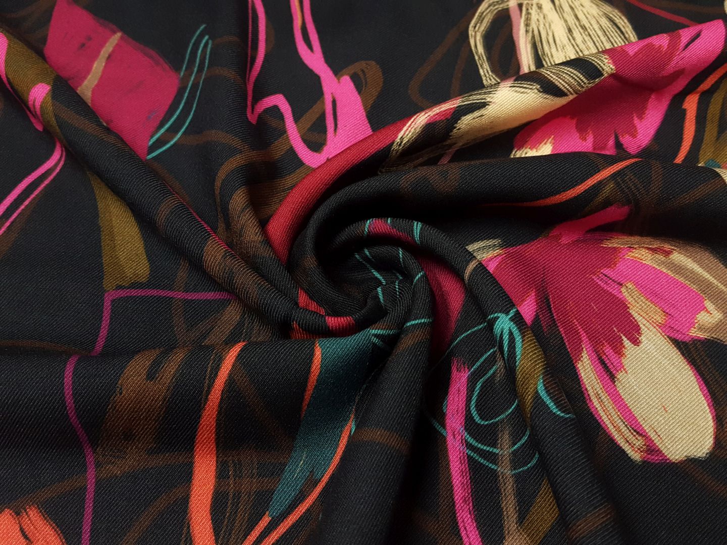 Feride schwarz/fuchsia/petrol