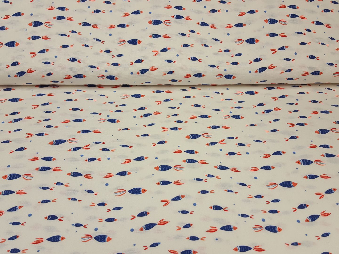 Fish offwhite/royal/rot