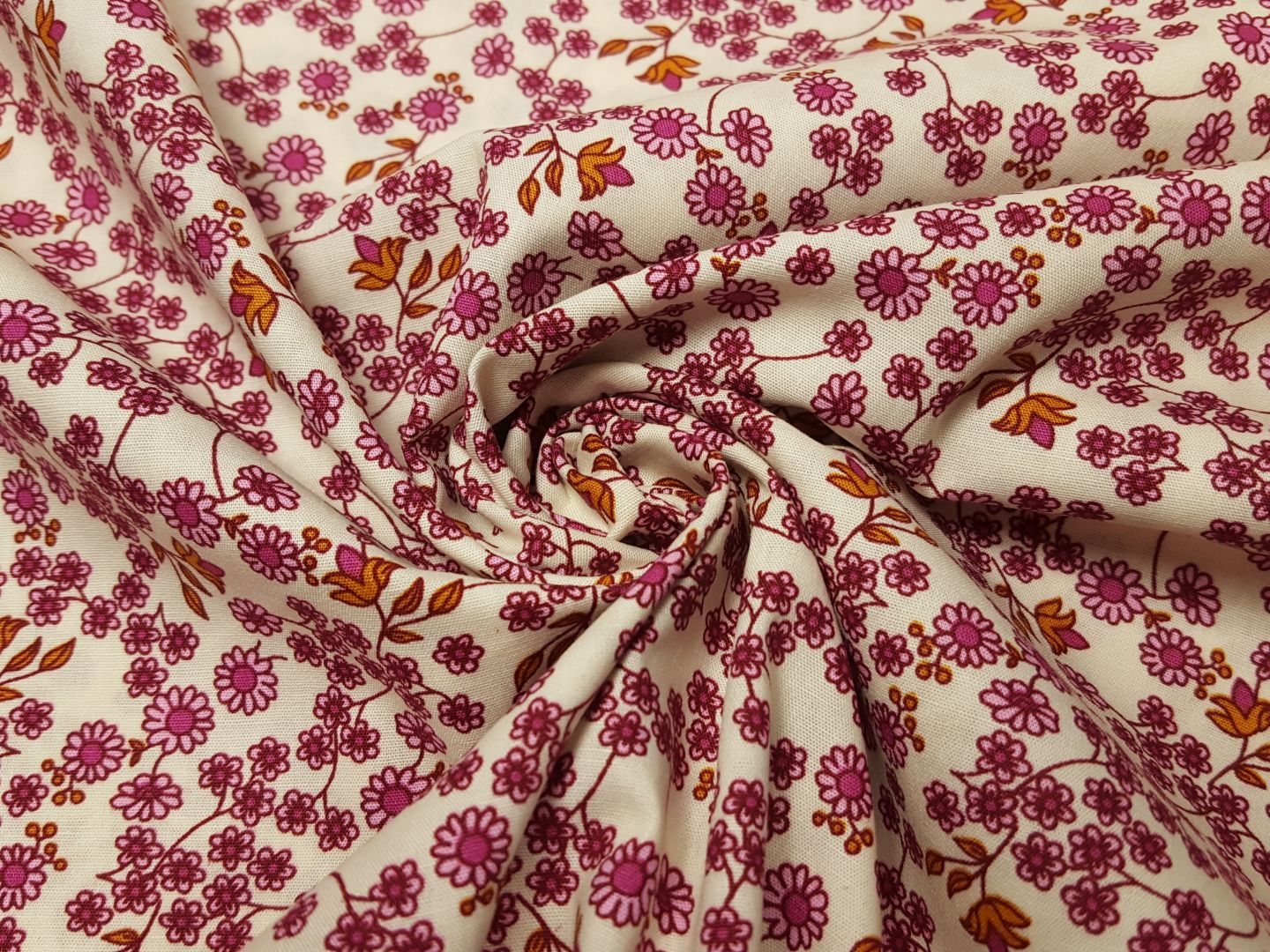 Fleur ecru/pink/ocker