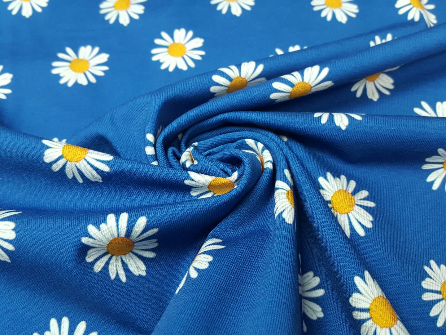 Flower Power royalblau/offwhite/gelb