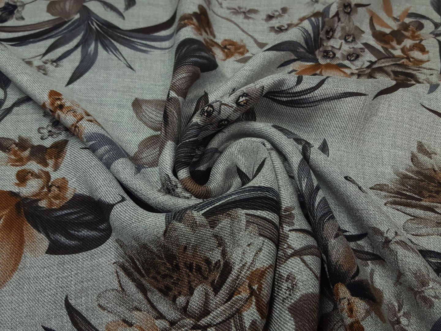 Flowers grau/fuchsbraun