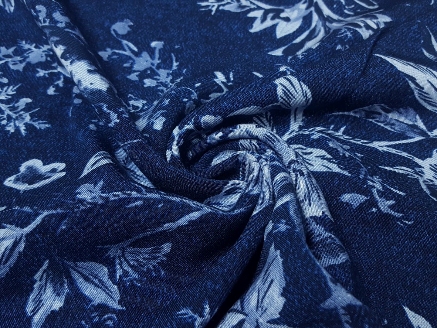 Einzelstück Flowers jeansblau/hellblau