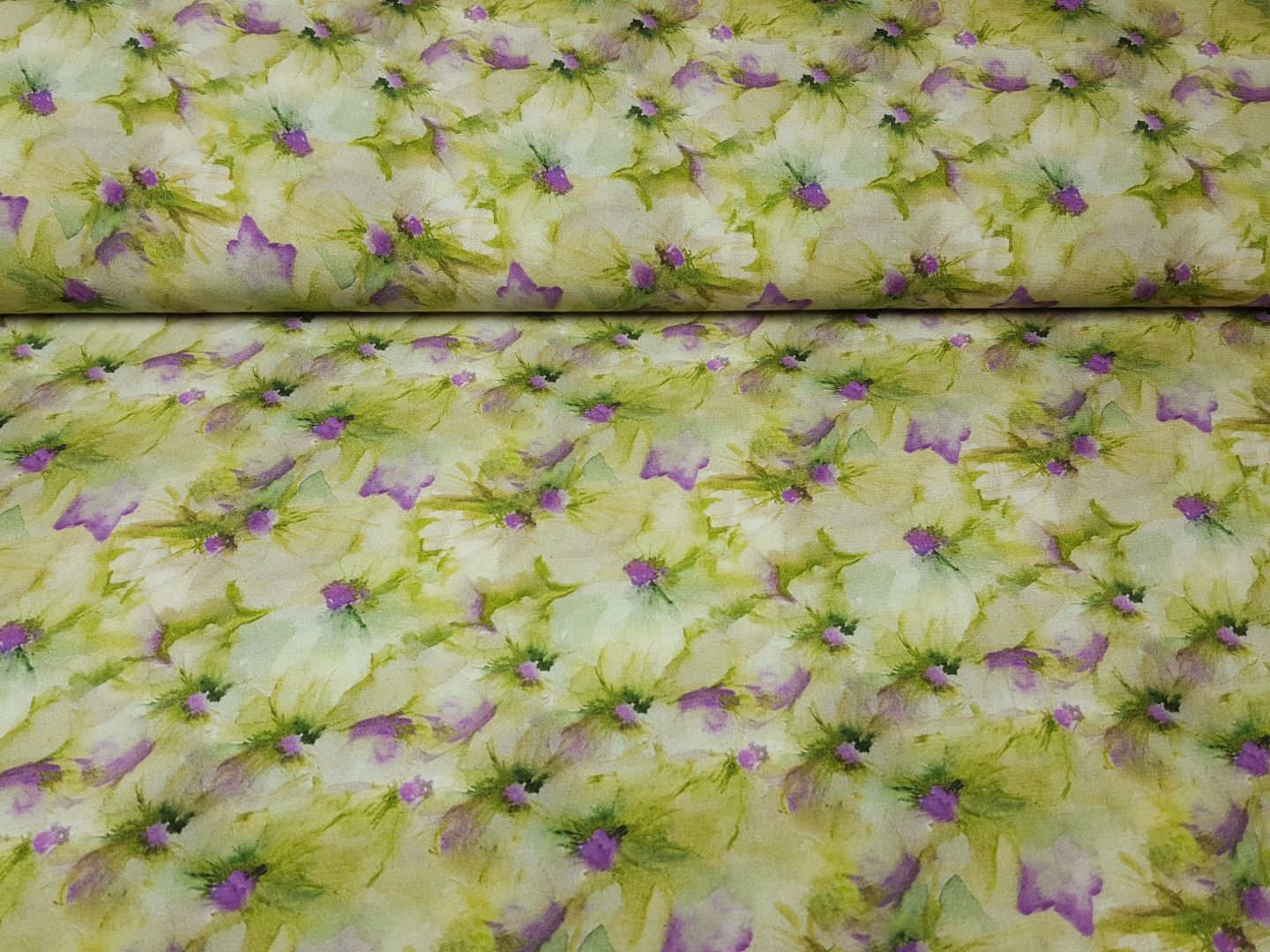 Flowers lime/lila/creme