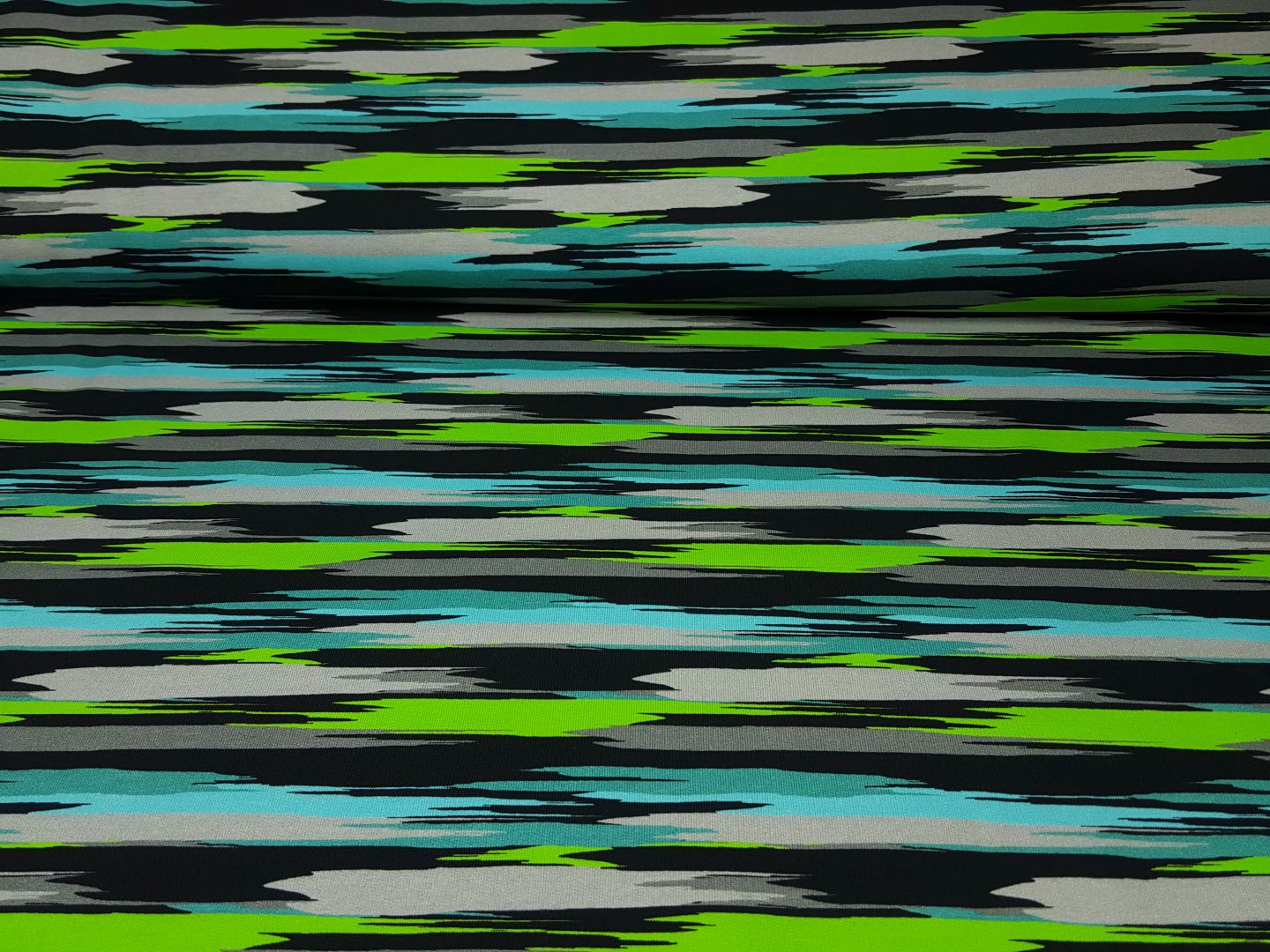 Einzelstück Foggy neongrün/schwarz/grau/aqua