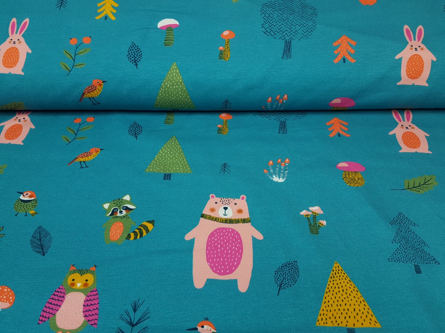 Forrest Fun  petrol/ocker/rosa/orange