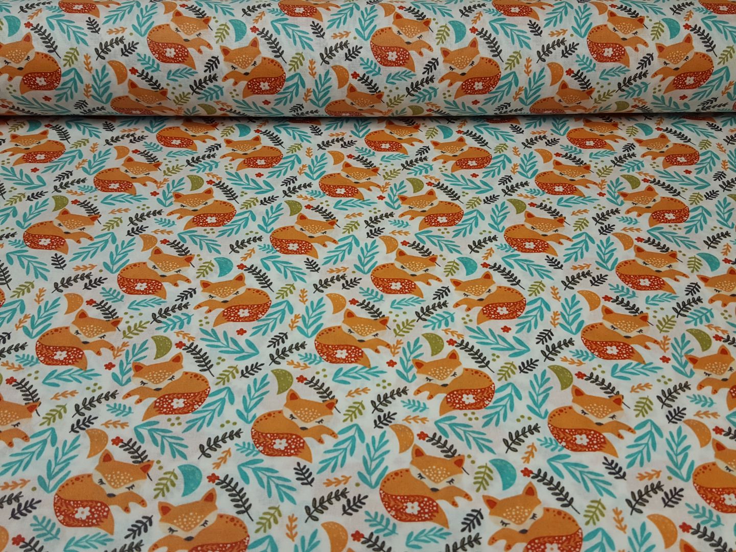Einzelstück Foxy weiss/apricot/türkis