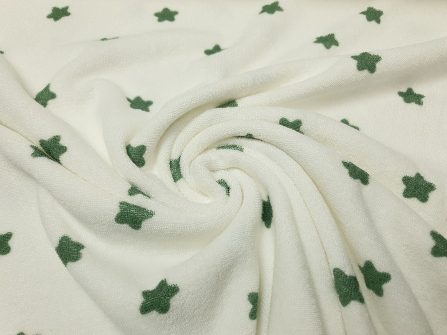 Frottejersey Stars weiss/army