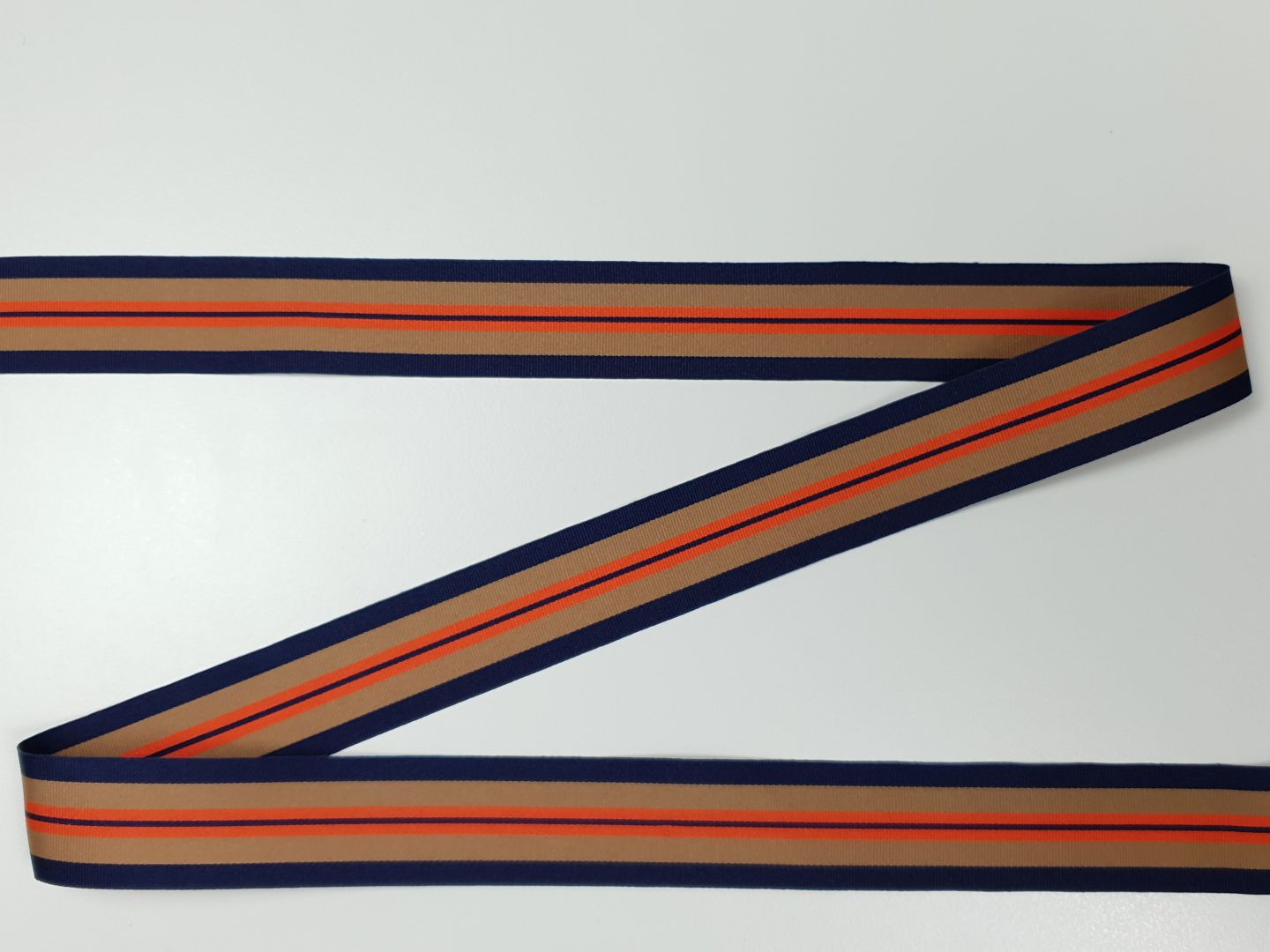Gatsby Stripes dunkelblau/beige/orange
