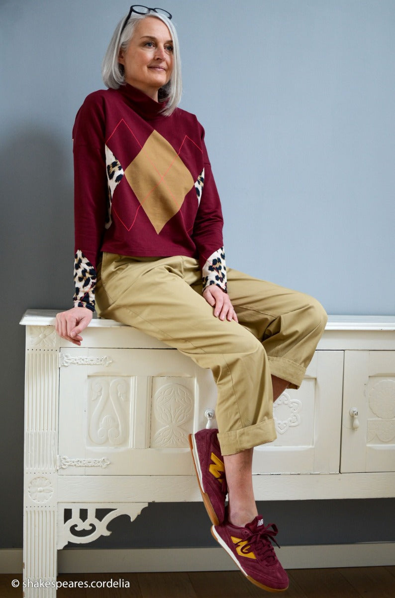 Geoluxe Argyle by Ki-ba-doo weinrot/rot/ocker