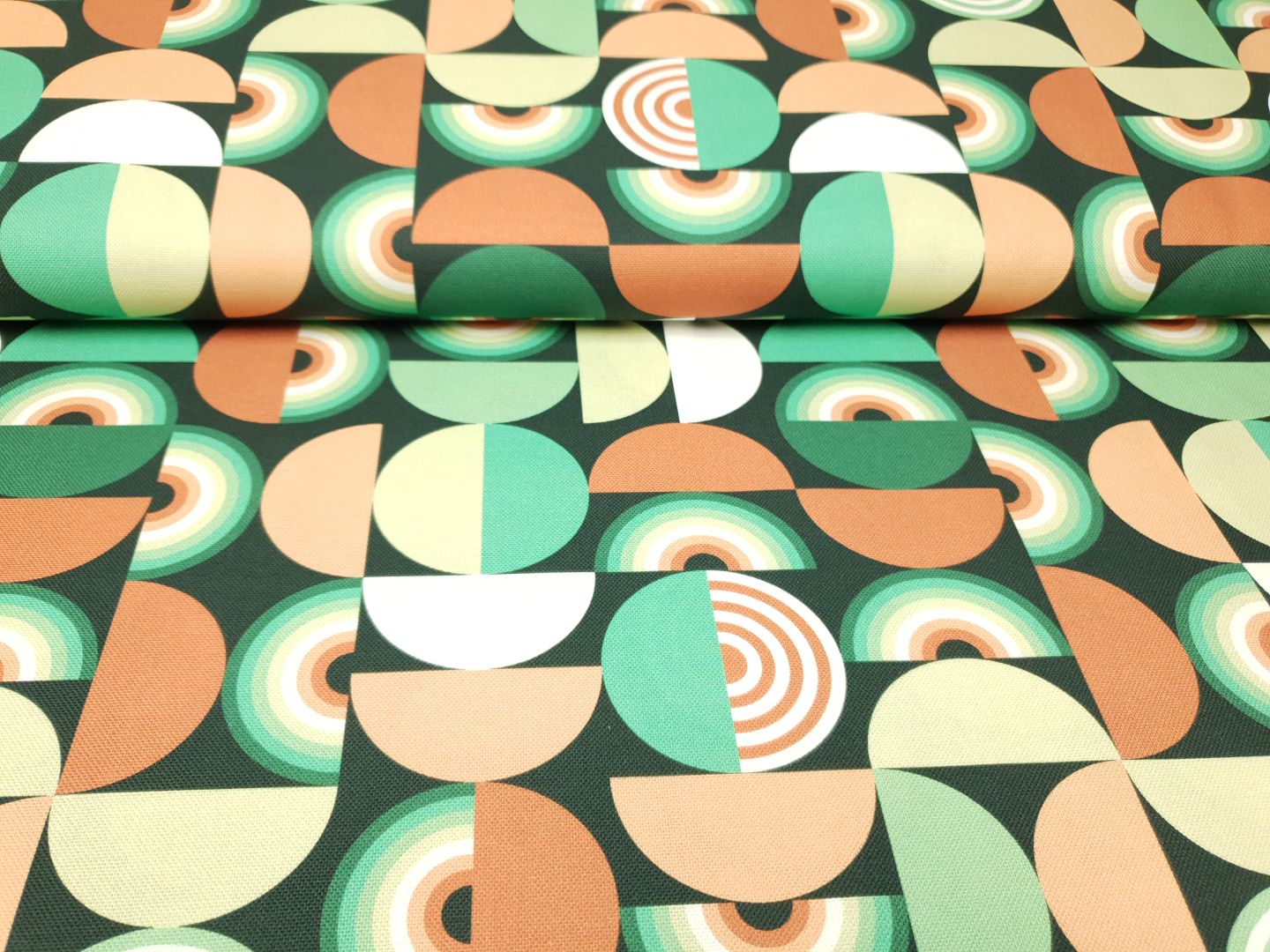Geometric Pattern by Iycklig Design dunkelgrün/hellgrün/zimt