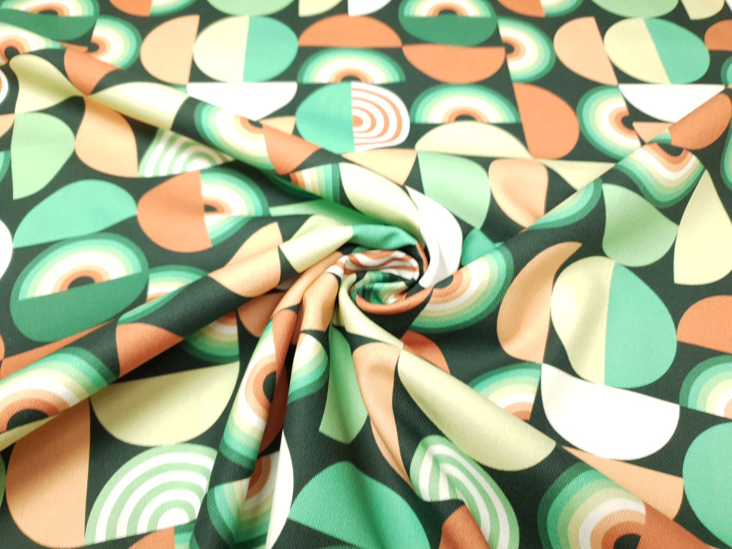 Geometric Pattern by Iycklig Design dunkelgrün/hellgrün/zimt