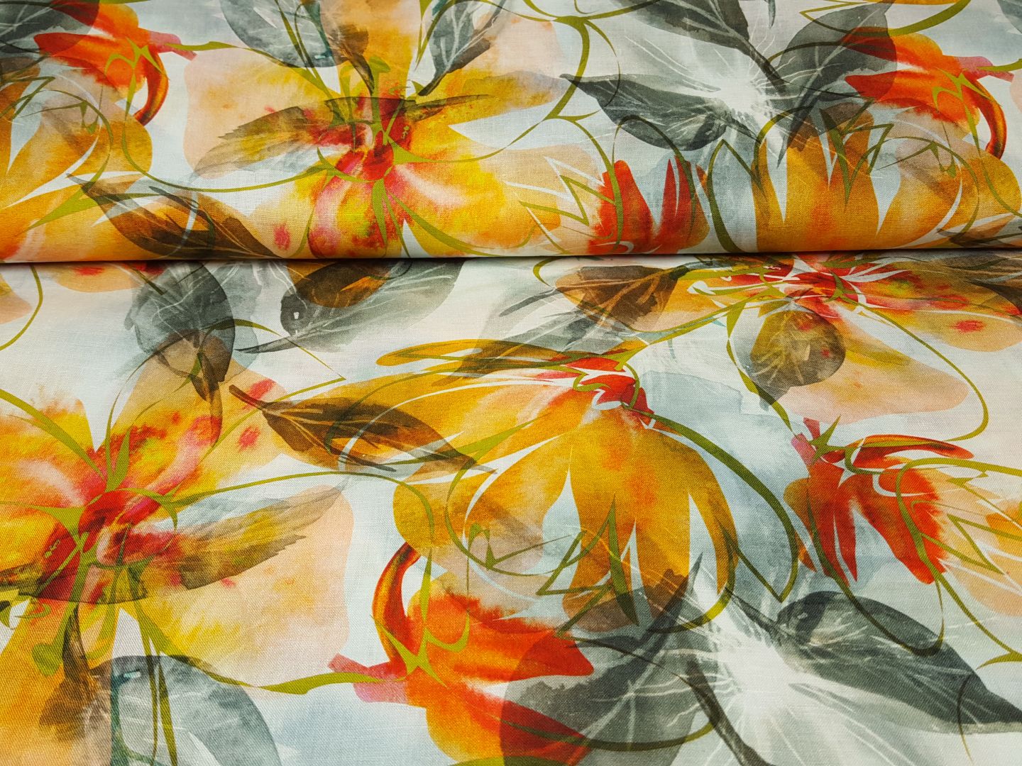 Gerda offwhite/khaki/sonnengelb