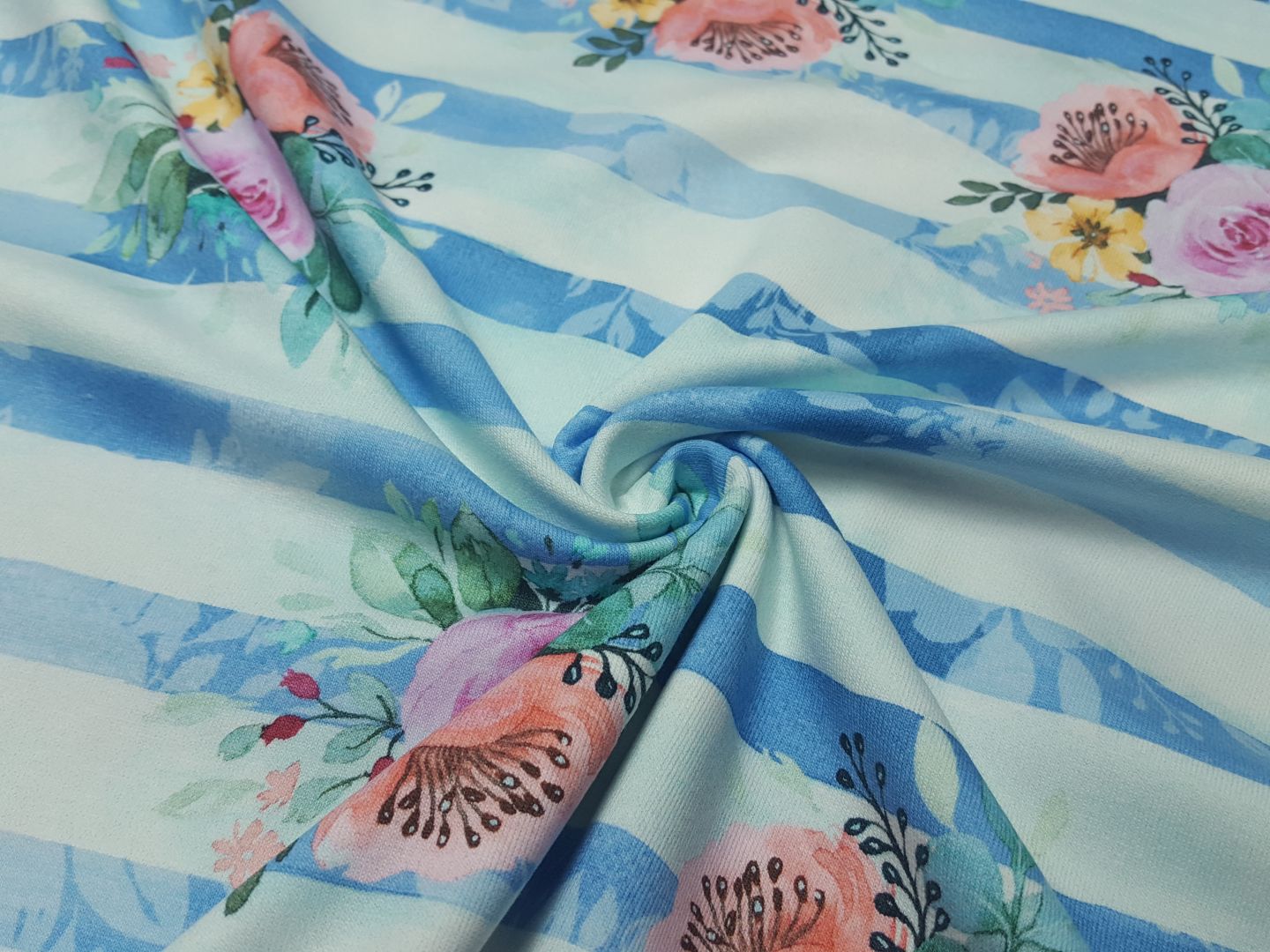 Girls Stripes mint/blau/bunt