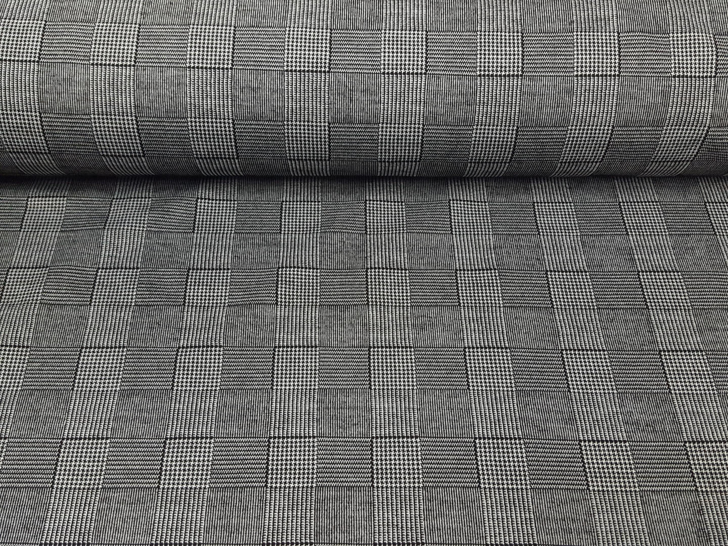 Glencheck Jacquard schwarz/grau/offwhite