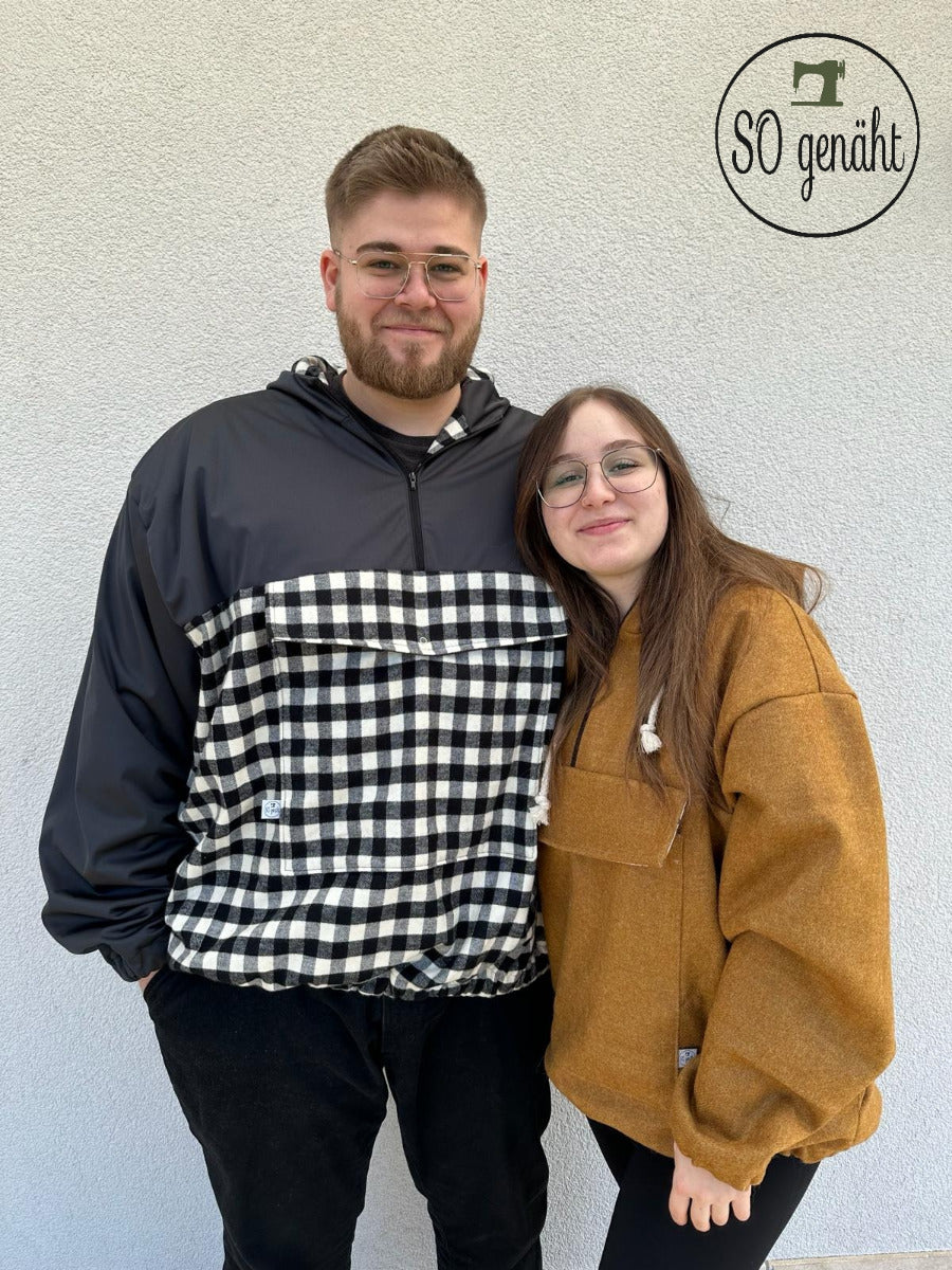 Papierschnittmuster Windbreaker Unisex von Fadenkäfer