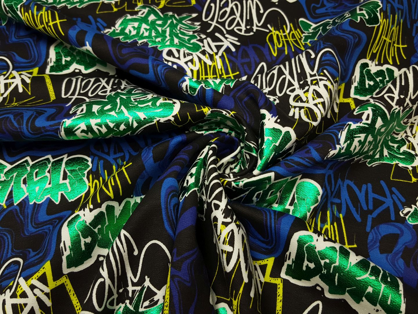 Grafitti schwarz/blau/gelb/grün