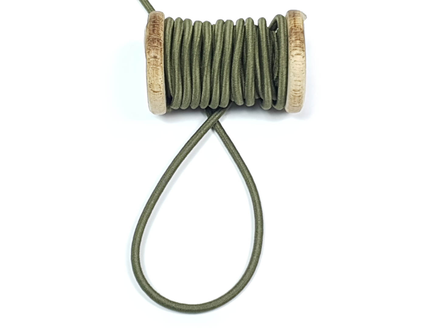 Gummikordel ø 3 mm olive