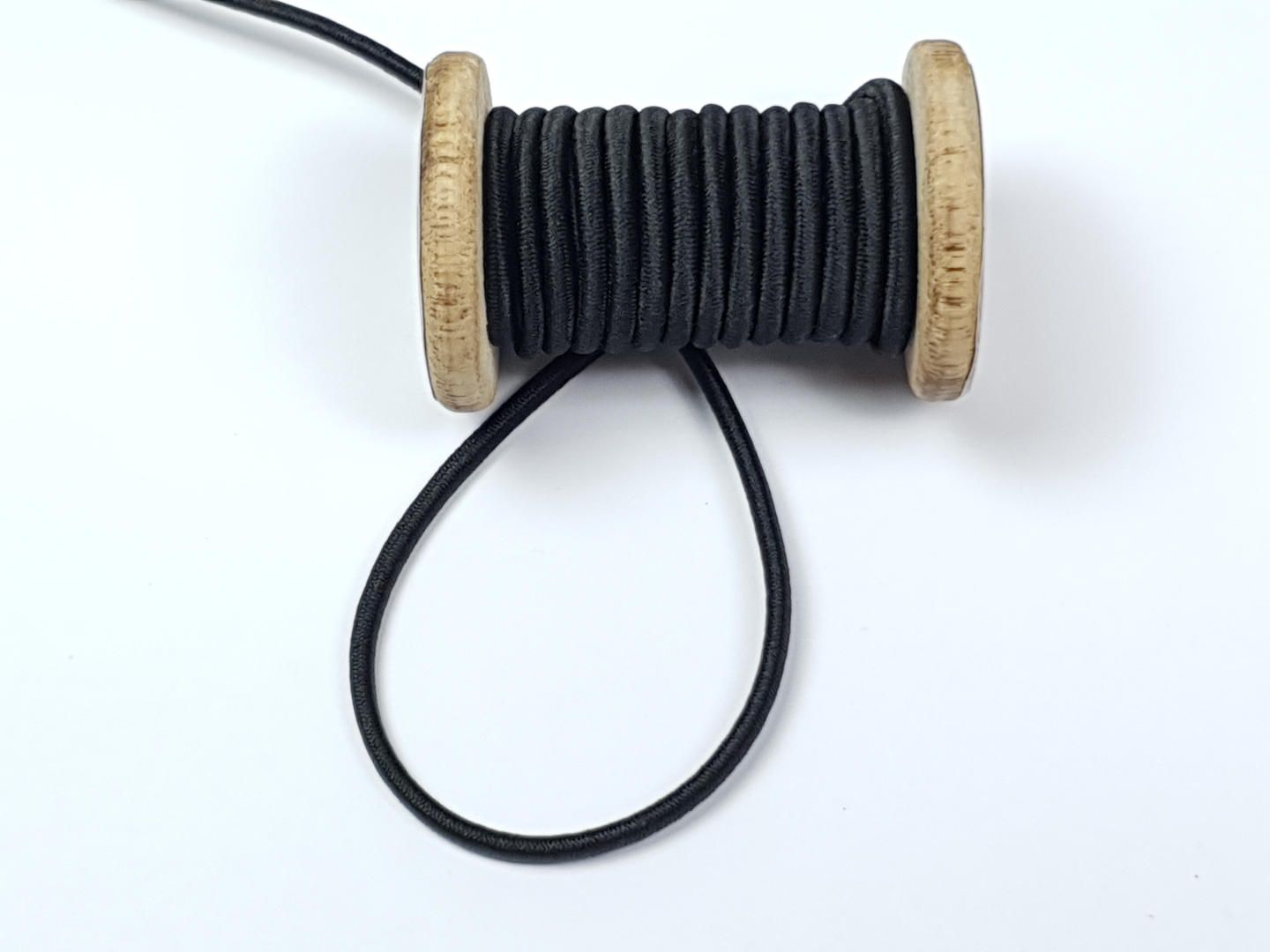 Gummikordel ø 1.2mm schwarz