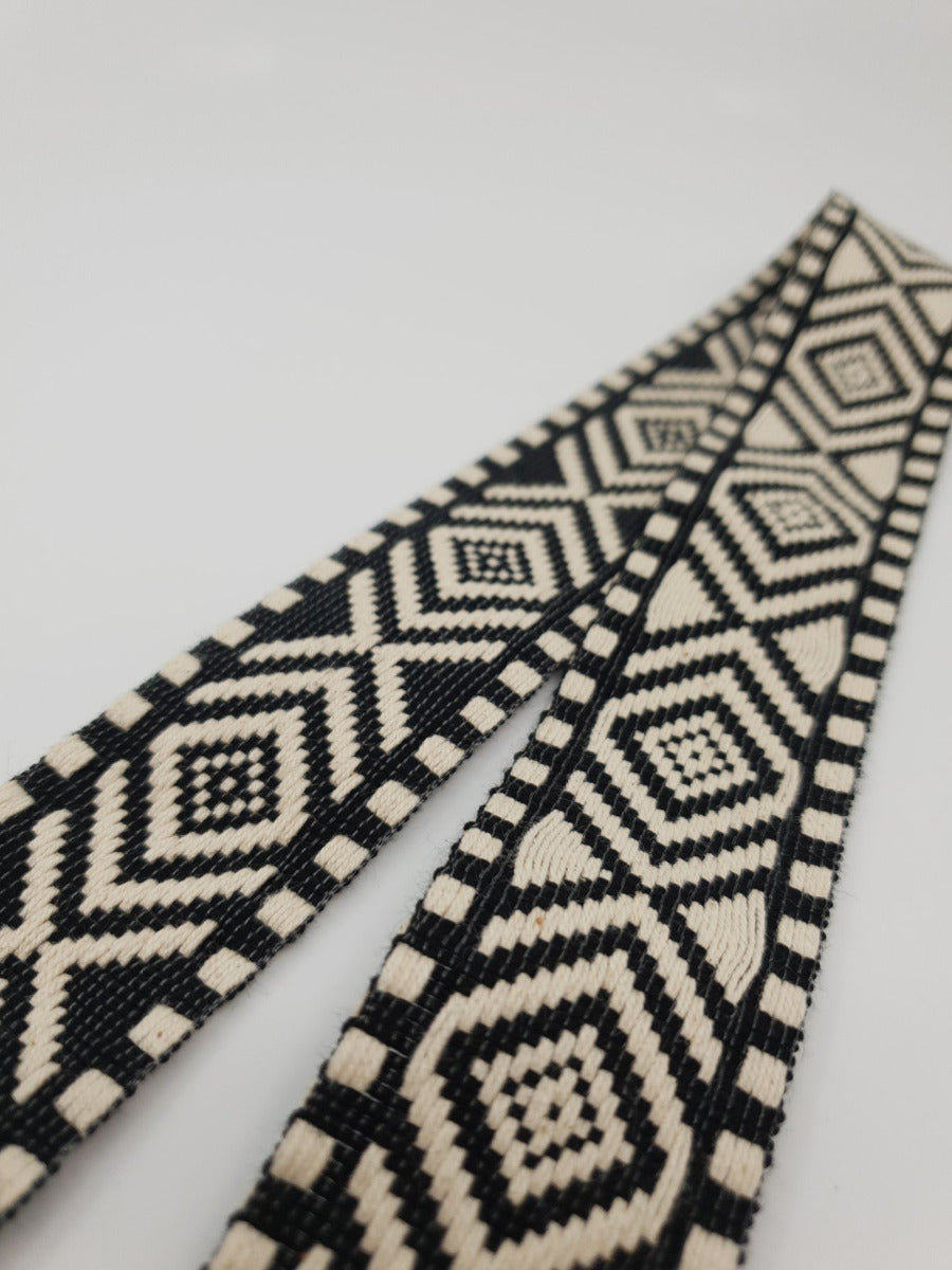 Webband Boho 38mm schwarz/ecru