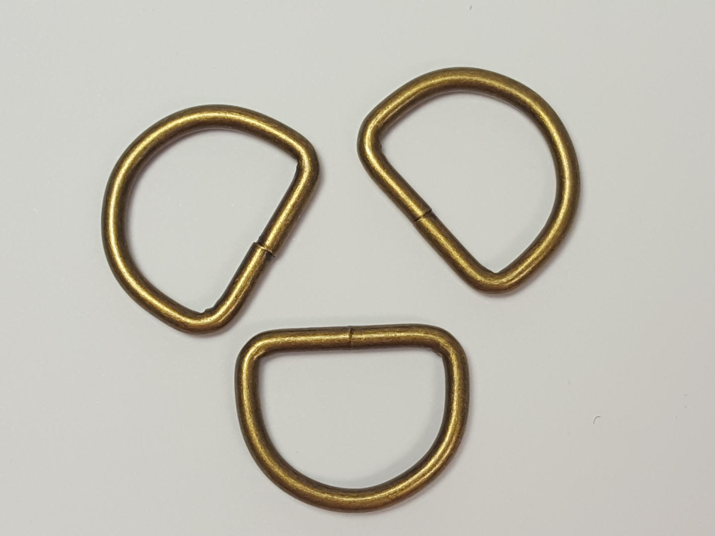 Halbrund-Ringe altmessing für 25mm Gurtband