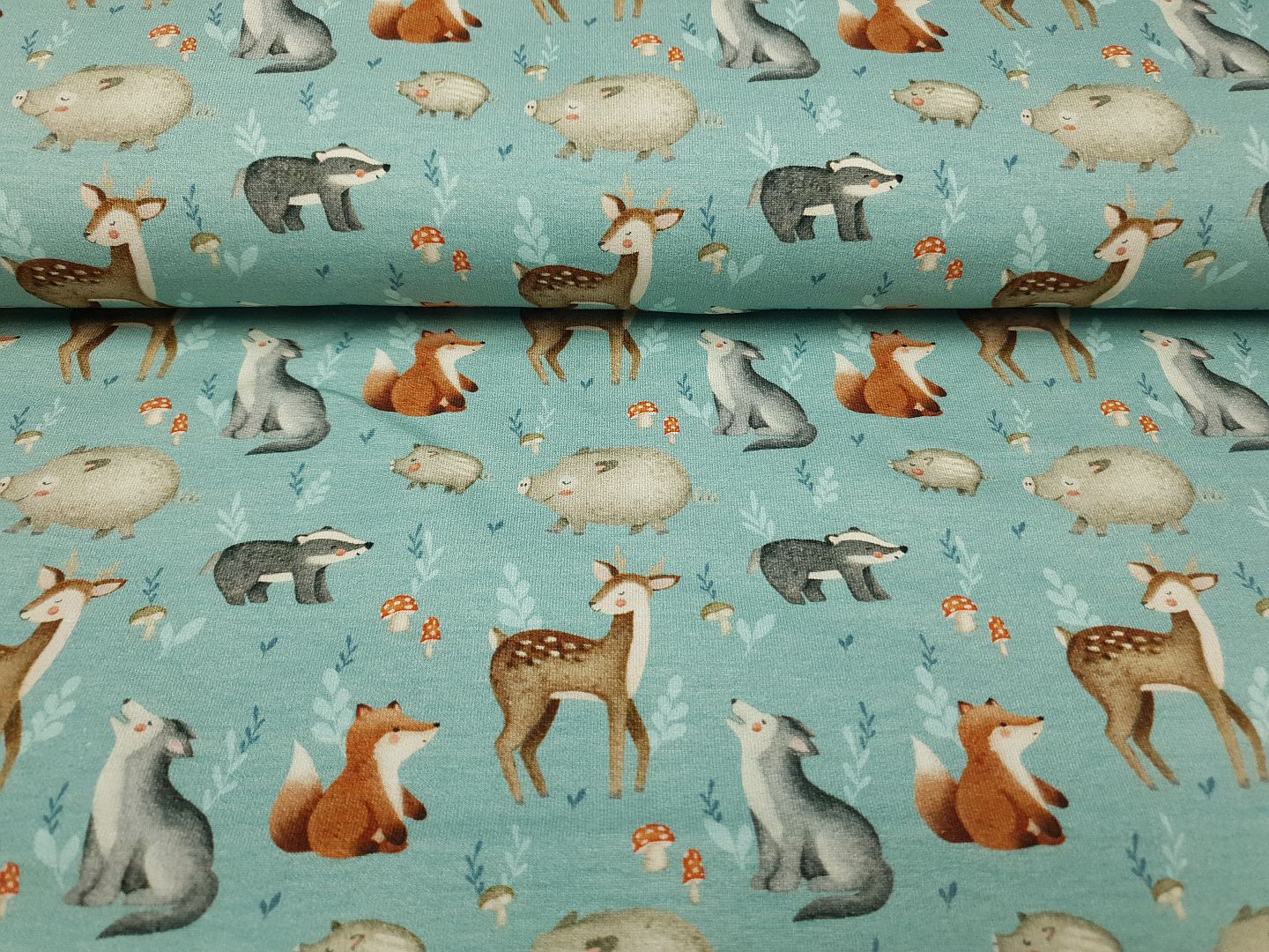 Happy Forest dunkles mint/braun/grau