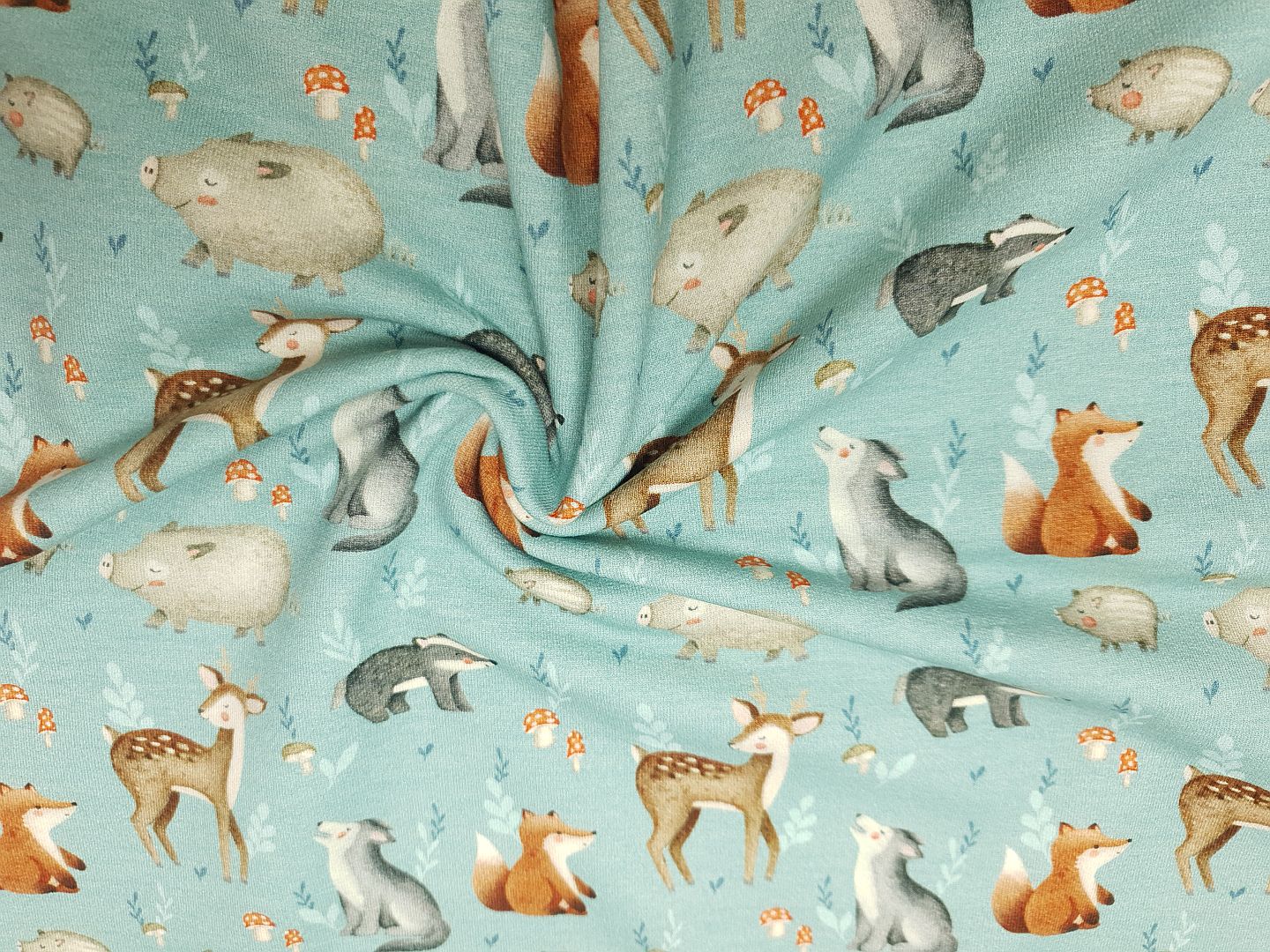 Happy Forest dunkles mint/braun/grau
